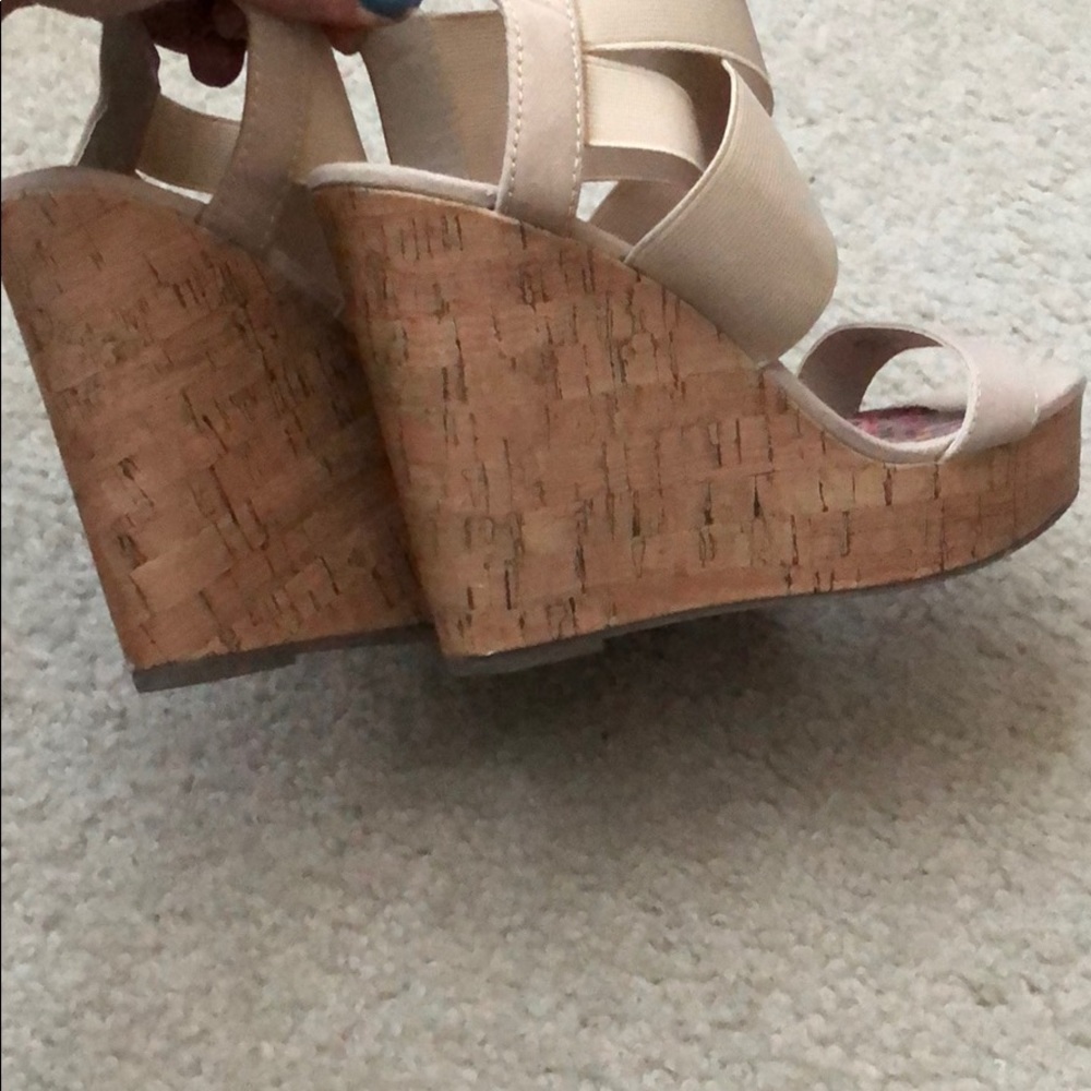 EUC Nude Madden Girl Cork wedges - Picture 3 of 8